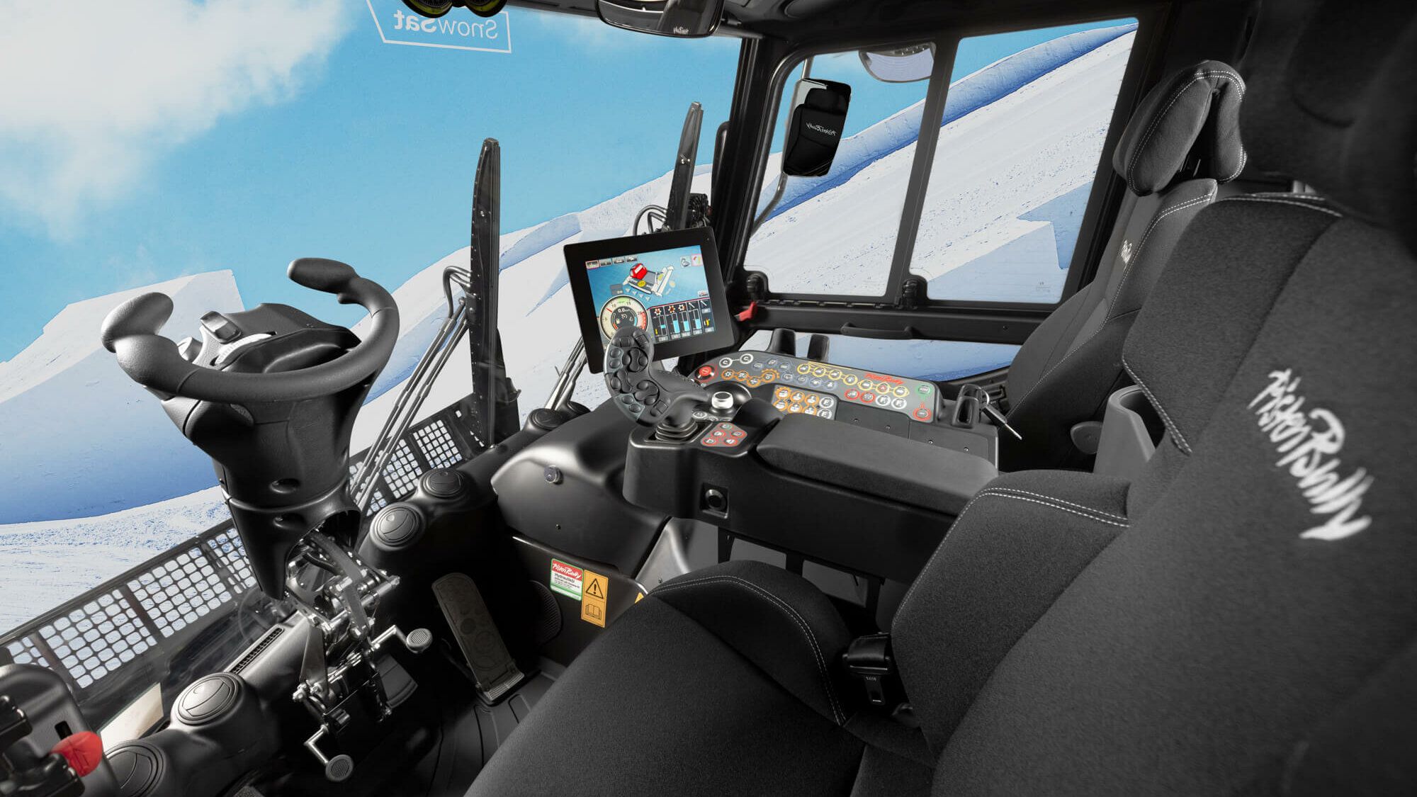 Cockpit des PistenBully 100 ParkPro